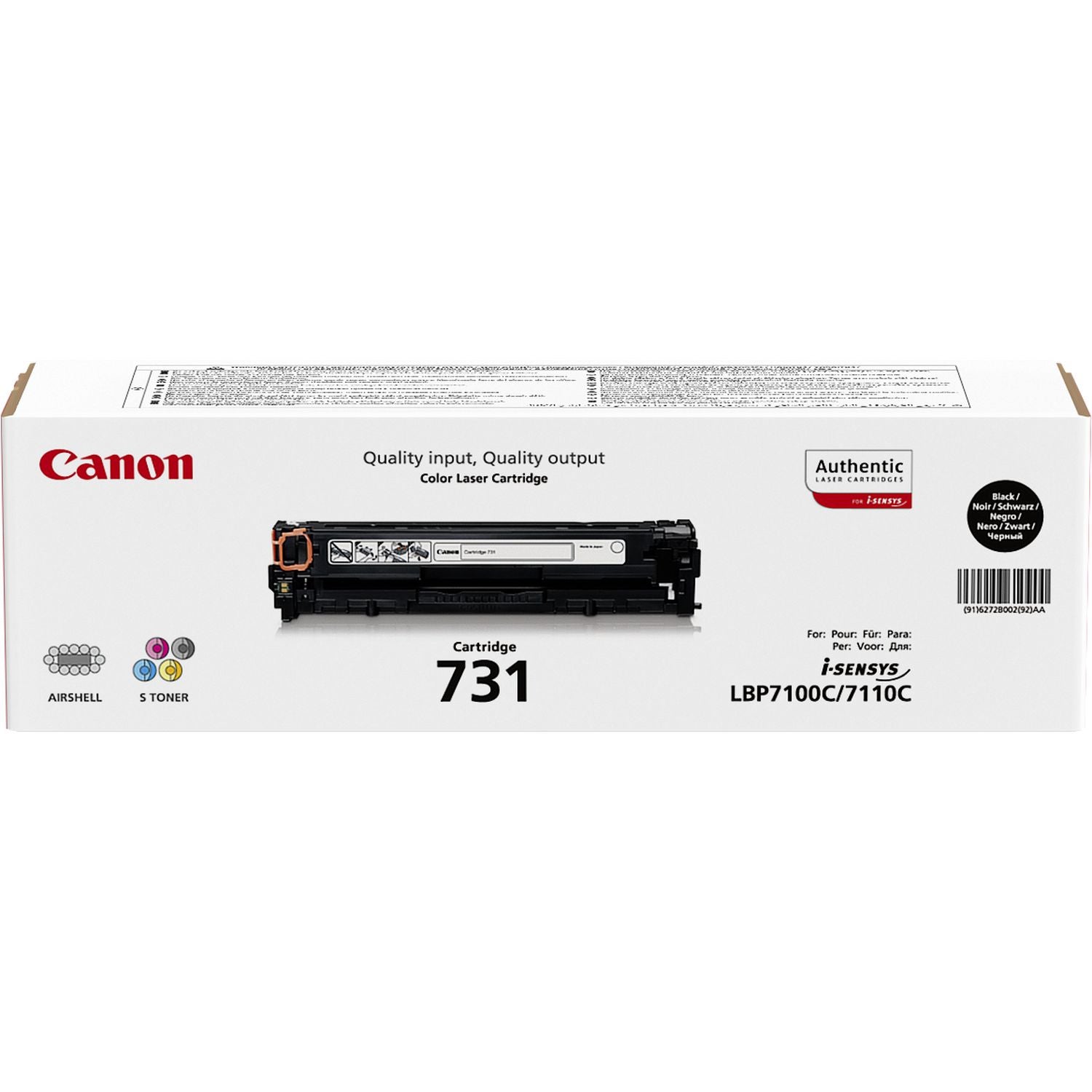 Canon Toner 731 – schwarz, 1400 Seiten