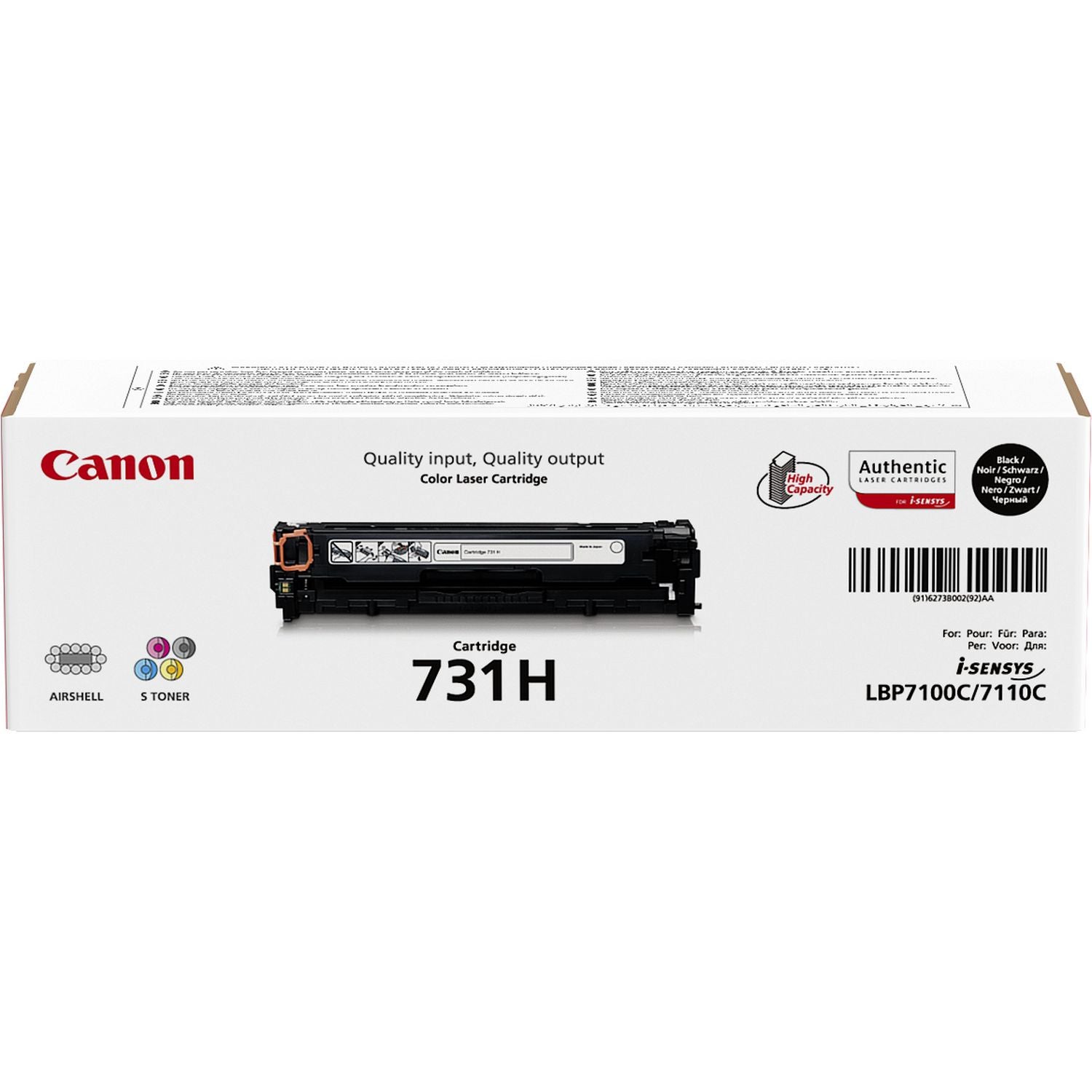 Canon Toner 731H – schwarz, 2400 Seiten