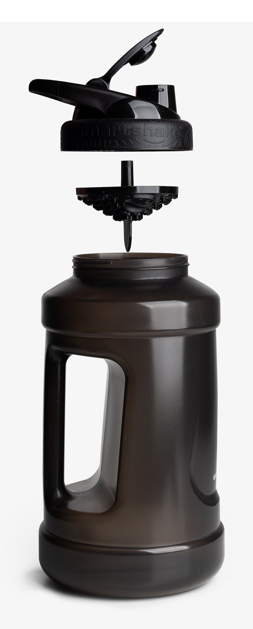 Smartshake Ultimate Trinkflasche 2,1 l – Kunststoff, Sportdeckel, Schwarz