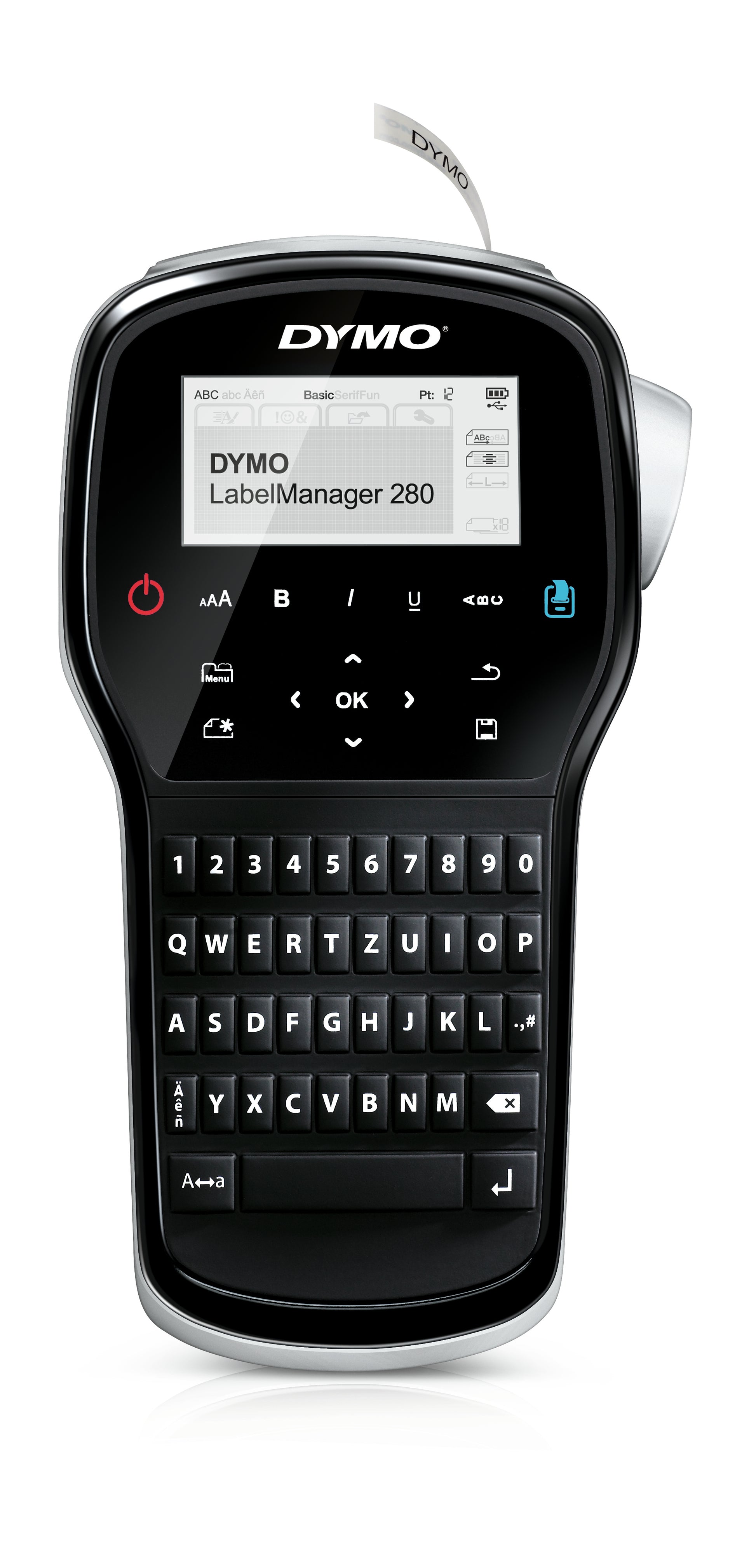 DYMO LabelManager 280 – Beschriftungsgerät für D1-Bänder 6, 9, 12 mm