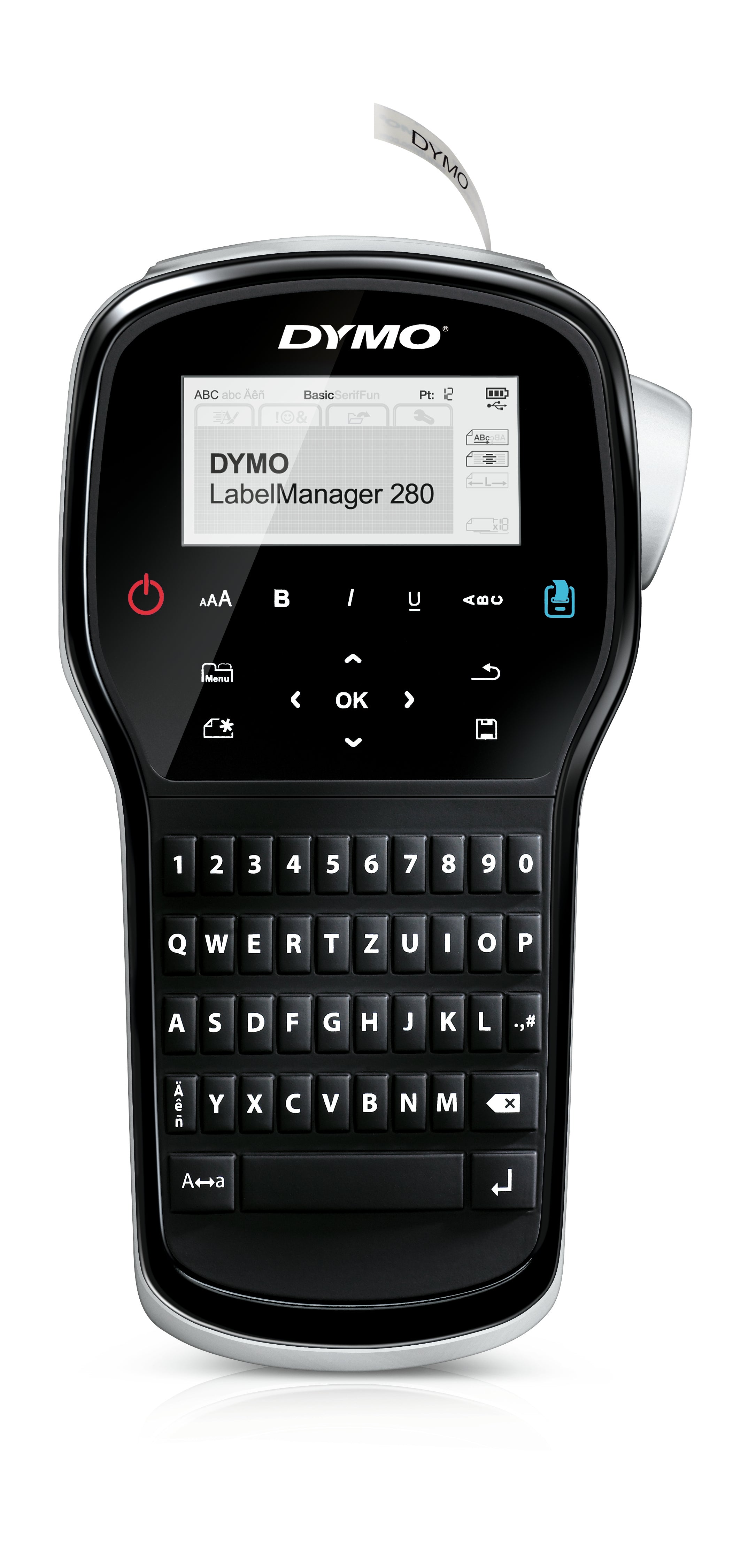 DYMO LabelManager 280 – Beschriftungsgerät für D1-Bänder 6, 9, 12 mm