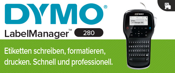 DYMO LabelManager 280 – Beschriftungsgerät für D1-Bänder 6, 9, 12 mm