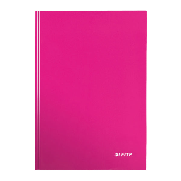 Leitz Notizbuch A4, liniert, Fadenheftung, Karton, 160 Seiten, 90 g/m² – pink