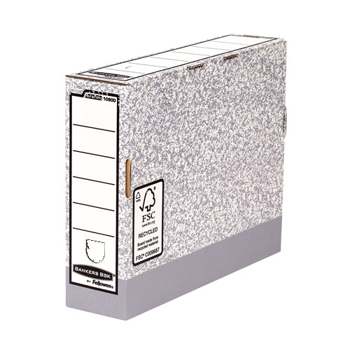 Fellowes Archivschachtel – für A4, B 85 × H 327 × T 265 mm, grau, Karton, 10 Stück