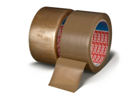 tesa – Verpackungsband, PP, 50 mm × 66 m, braun, Naturkautschuk, 1 Rolle
