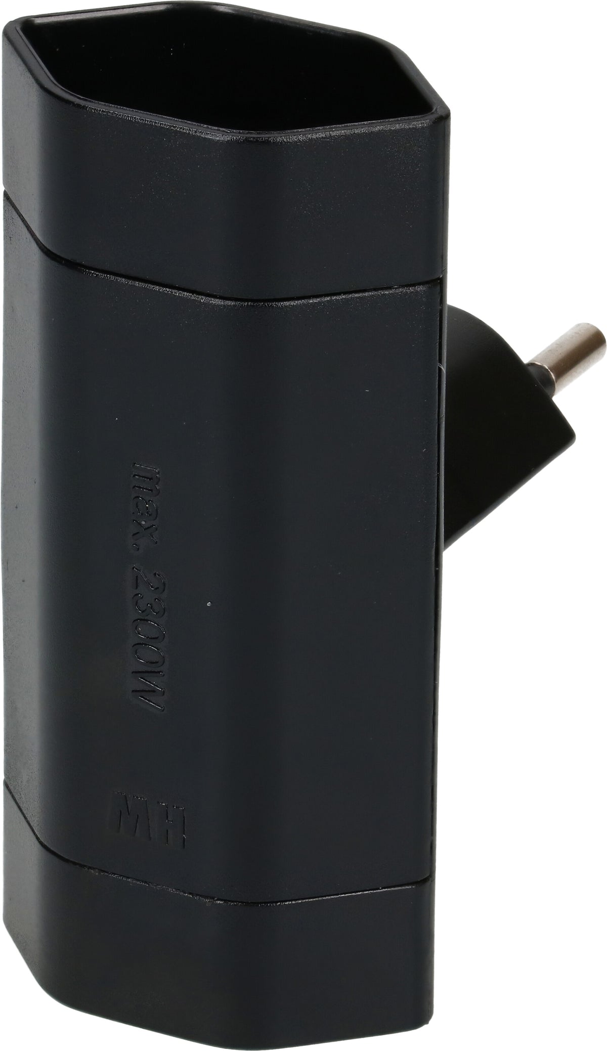 Max Hauri AG Abzweigstecker – 2× Typ 13 (T13), 3-polig, 230 V / 10 A – Schwarz