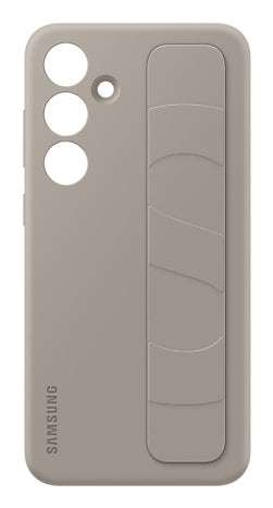Samsung Backcover – für Samsung Galaxy S25+ – grau – Silikon – mit Ständer