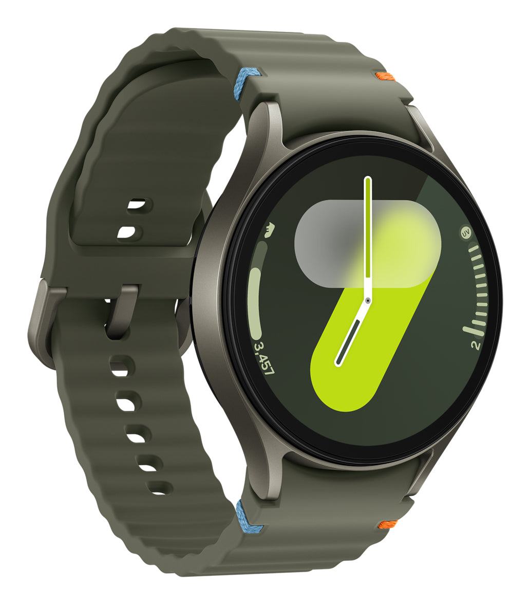 Samsung Galaxy Watch7 44 mm GPS + Cellular – Aluminium Grün, M/L, 50 m
