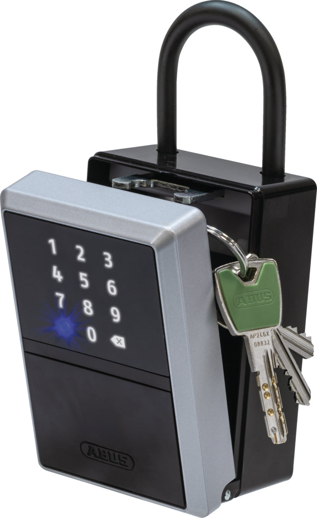 ABUS KEYGARAGE One 797 Schlüsselsafe – Stahl, IP54, Wandmontage, 82,5×63×179 mm, Schwarz/Silber