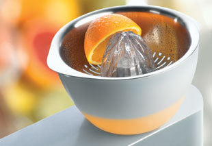 Kenwood Zitruspresse AT312 – 600 ml – für z. B. Chef, Chef Sense, Cooking Chef – Edelstahl, Silber, Weiss