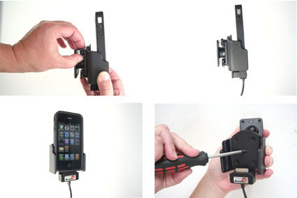 Brodit Aktive Halterung für feste Montage – Aktive Halterung – für Apple iPhone 4/iPhone 4S – Schwarz