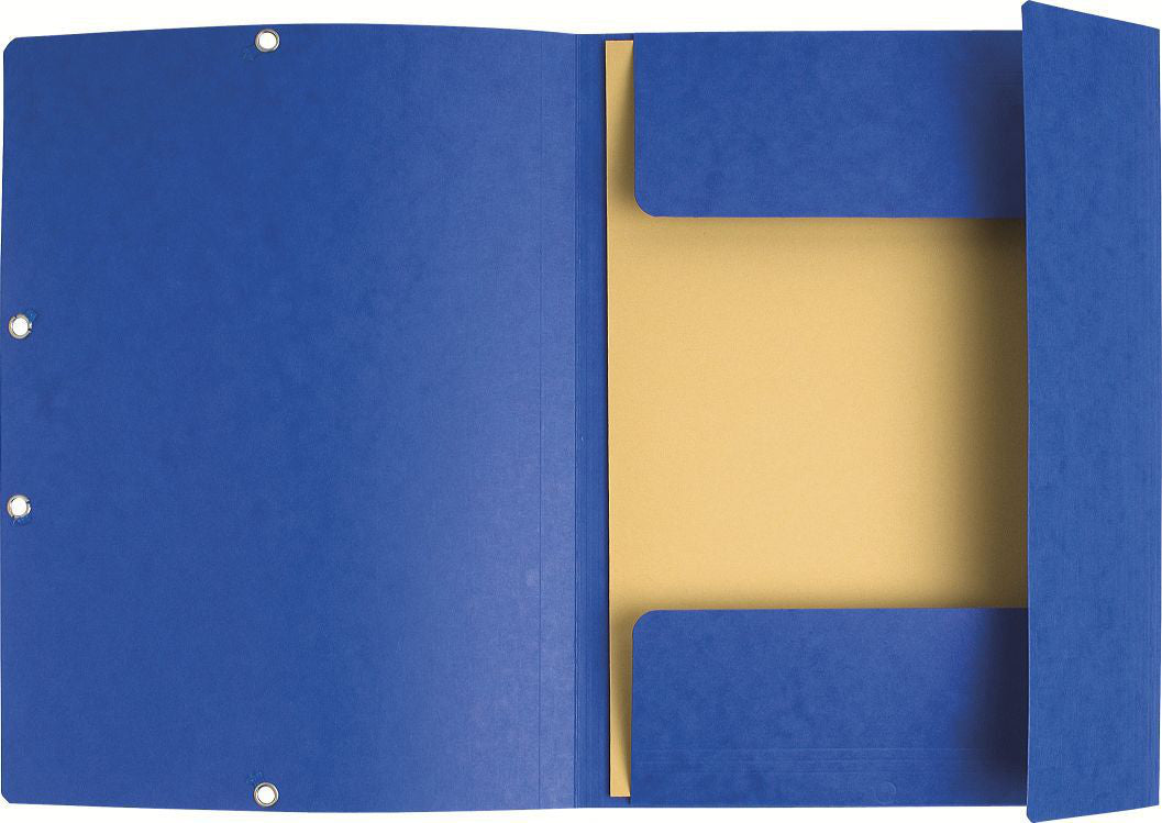 Exacompta Eckspannermappe, für A4, Karton, blau, mit Gummizug