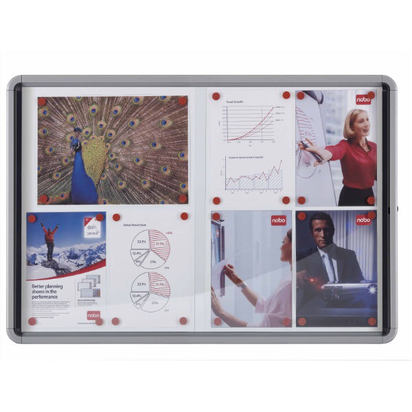 Nobo Magnetische Pinnwand, Alurahmen – 97,2 × 68,9 cm, Weiss, Premium Plus