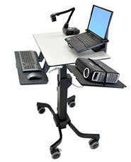 Ergotron Teachwell II Basismodell IT-/Medizin-Fahrwagen – Anthrazit