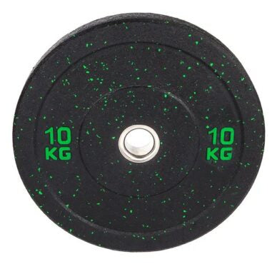 Fitcom Gewichtsscheibe 10 kg, Ø 45 cm – Grün, Gummi