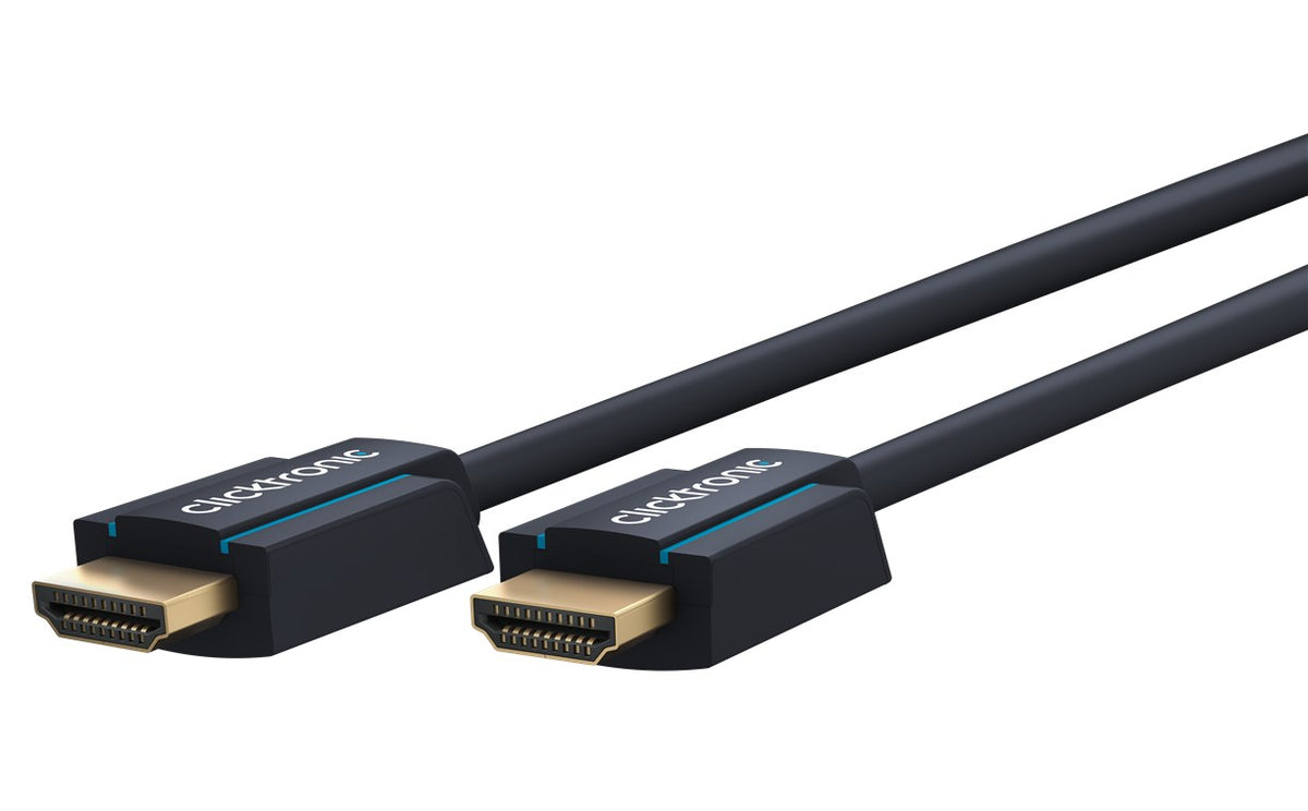 ClickTronic HDMI Kabel HDMI 2.0 4K 60 Hz – 3 m – Ethernet – Blau – für TV, Monitor, Spielekonsole