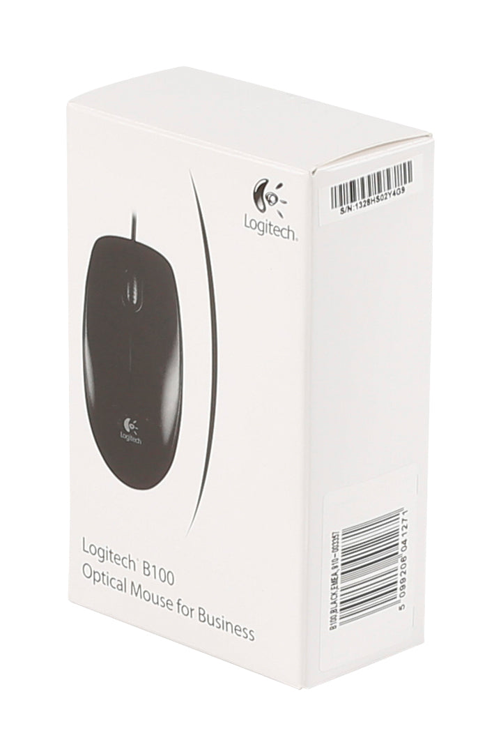 Logitech B100 – Maus – Kabelgebunden (USB‑A), 800 DPI, beidhändig, Schwarz