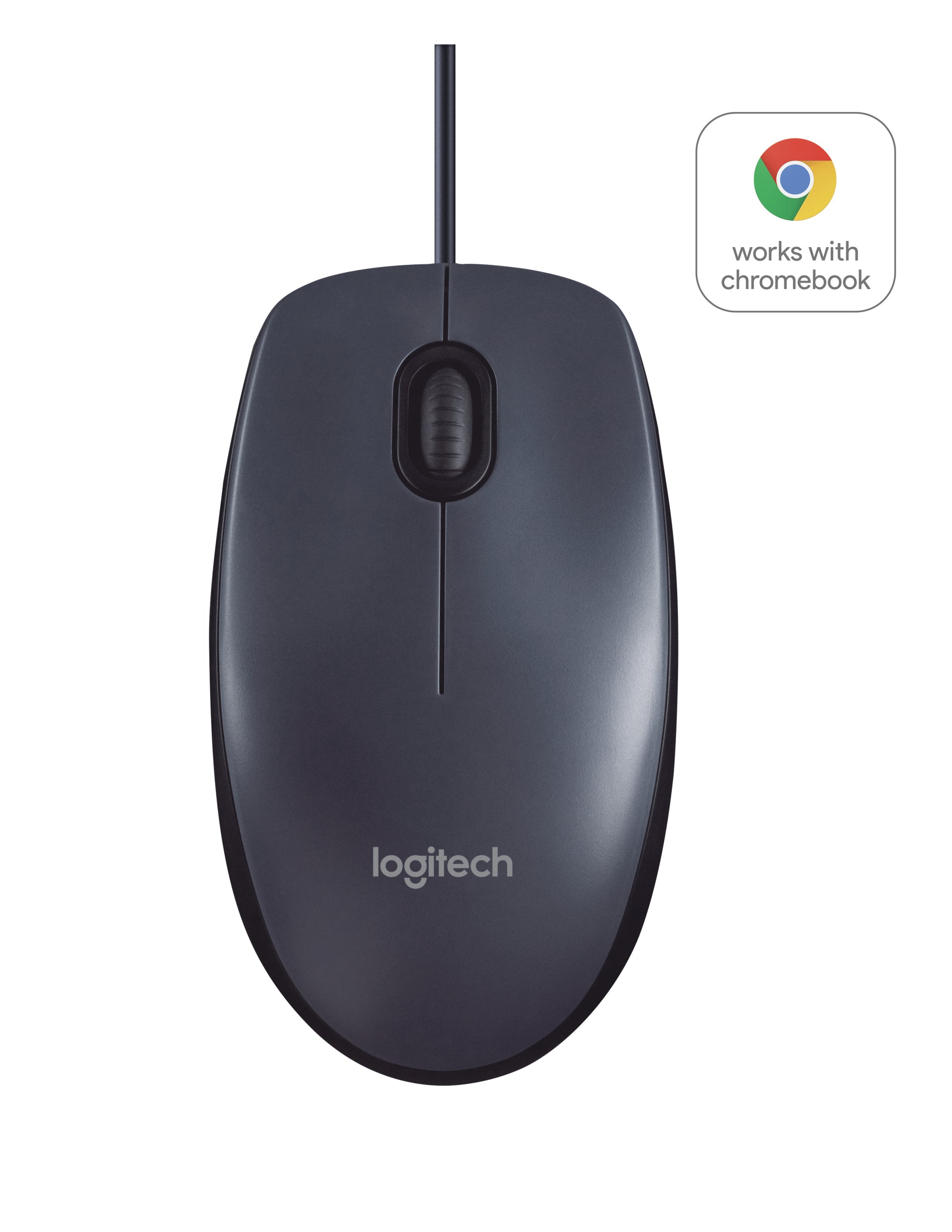 Logitech B100 – Maus – Kabelgebunden (USB‑A), 800 DPI, beidhändig, Schwarz