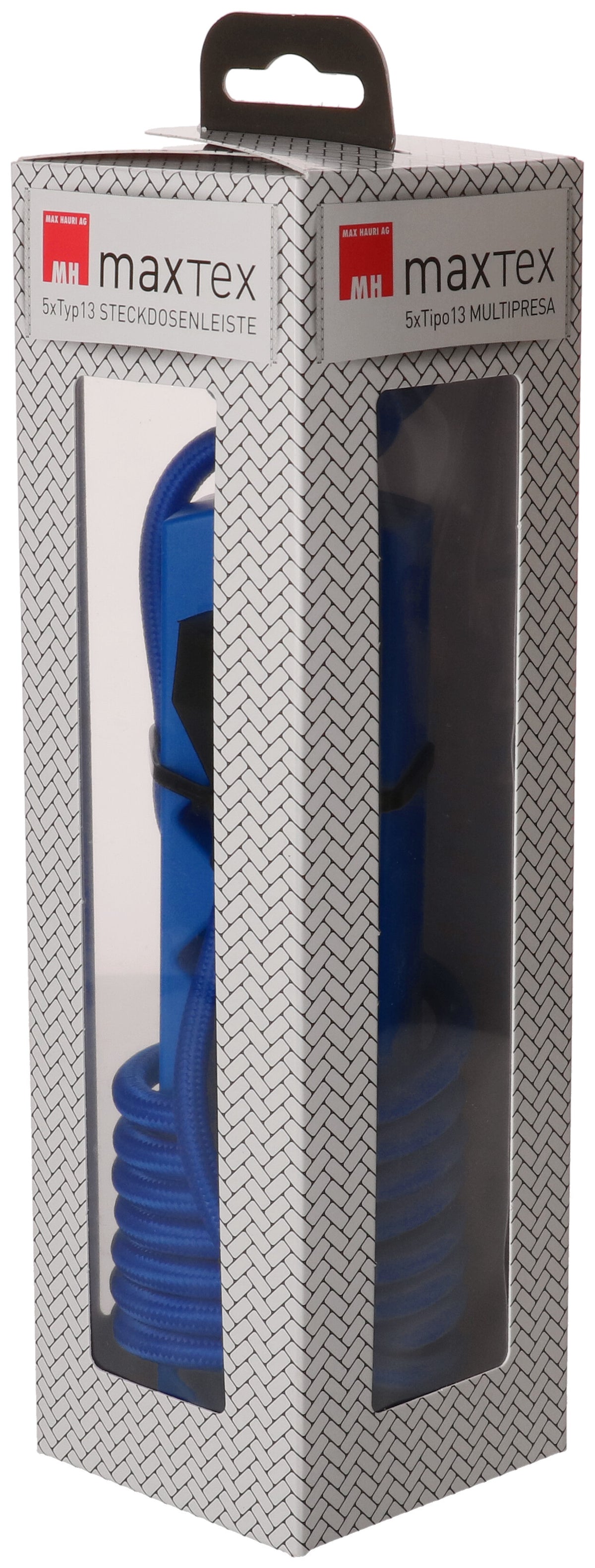 Max hauri split Max Hauri Steckdosenleiste, 5×T13, 2 m, mit Überstromschutz, Magnetbefestigung, Eingang T12, IP20 – Blau
