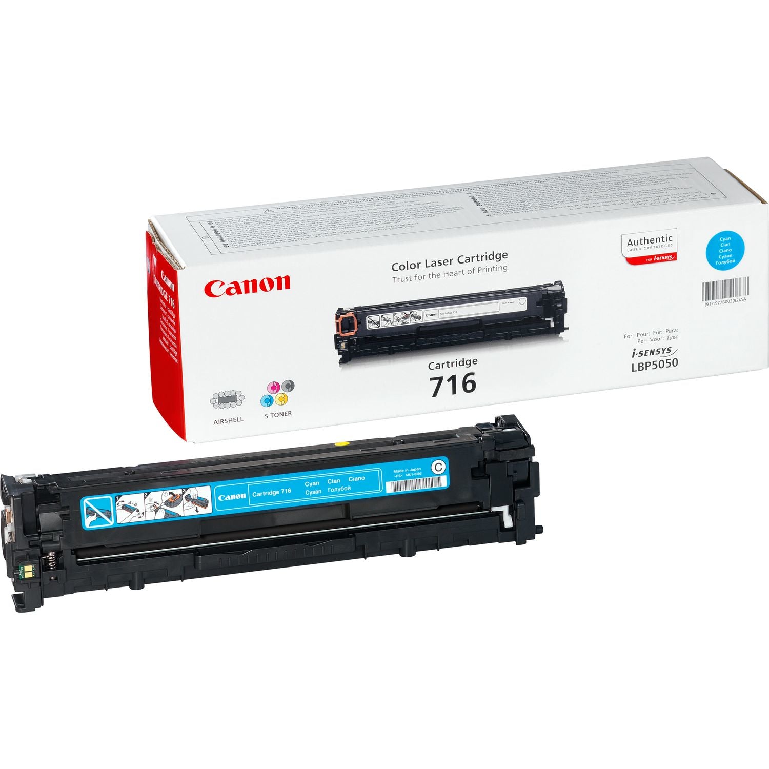 Canon Toner 716C – Cyan, 1500 Seiten – für Canon LBP5050/5050n/MF8030Cn