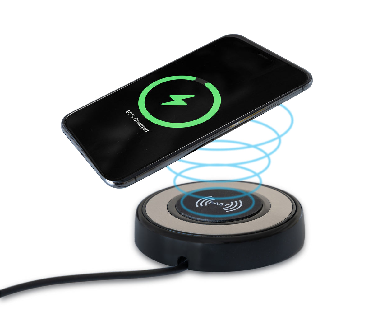 Max hauri split Max Hauri Kabelloses Ladegerät 15 W – Qi, QC 3.0, USB-C – für Qi-fähige Smartphones & Tablets – Schwarz