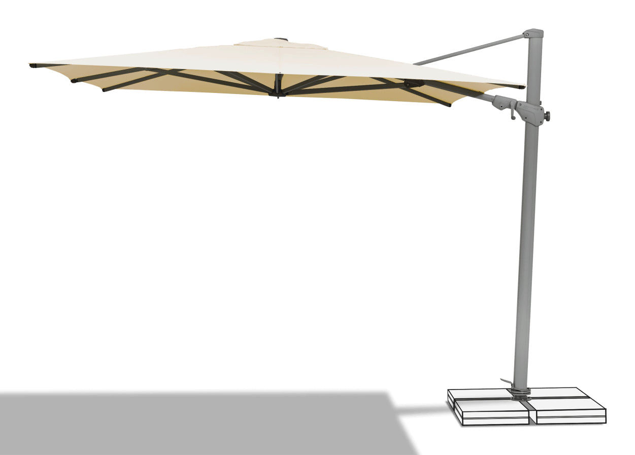 Suncomfort by Glatz Innenhof-Ausleger-Sonnenschirm – 270 × 330 cm – Polyester & Aluminium, beige