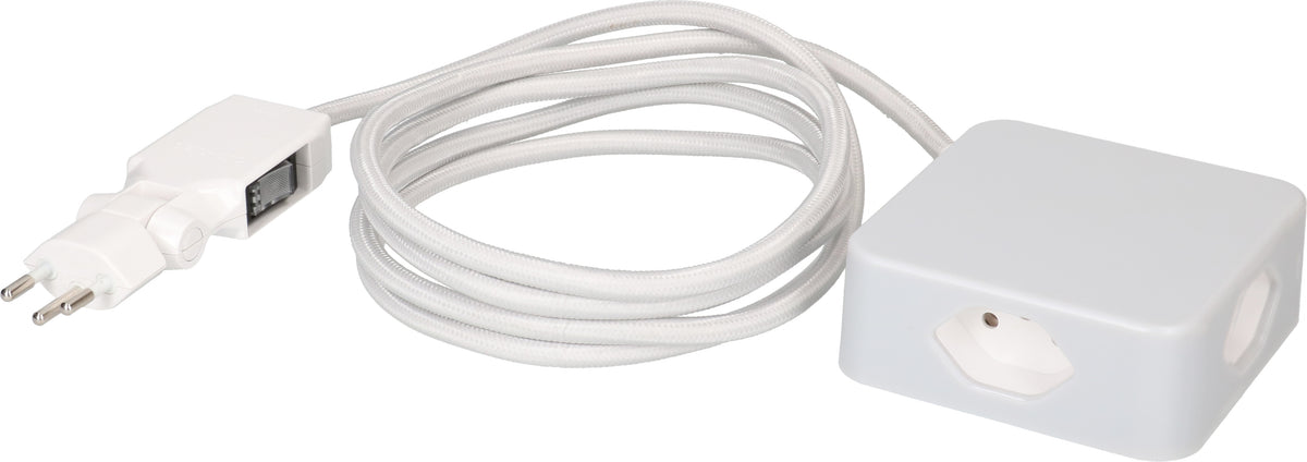 Max hauri split Max Hauri Cube Steckdosenleiste – 4× T13, 2 m, mit Schalter, Überstromschutz, IP20, Grau/Weiss
