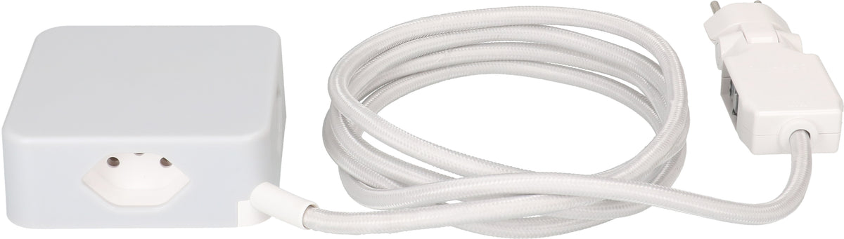 Max hauri split Max Hauri Cube Steckdosenleiste – 4× T13, 2 m, mit Schalter, Überstromschutz, IP20, Grau/Weiss