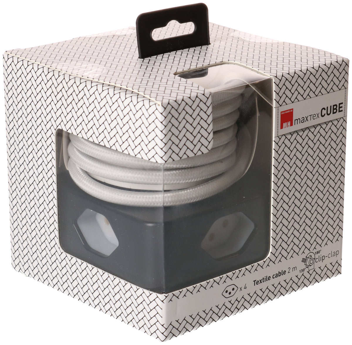 Max hauri split Max Hauri Cube Steckdosenleiste – 4×T13, mit Schalter, 2 m, Überstromschutz, Magnet, Halterung – Schwarz/Grau