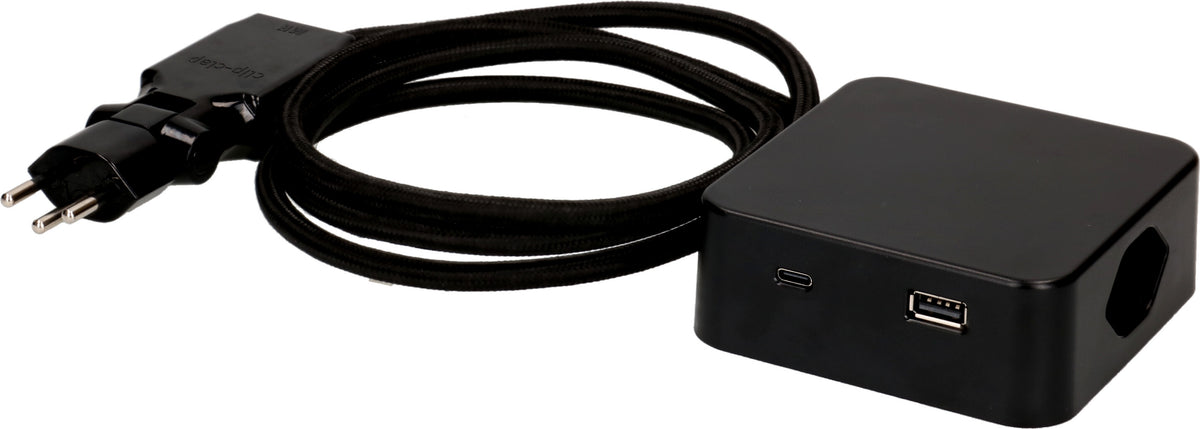 Max hauri split Max Hauri Cube Steckdosenleiste – 3× T13, USB‑A/C, 2 m, mit Schalter, Schwarz