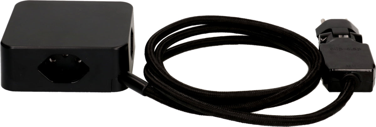 Max hauri split Max Hauri Cube Steckdosenleiste – 3× T13, USB‑A/C, 2 m, mit Schalter, Schwarz