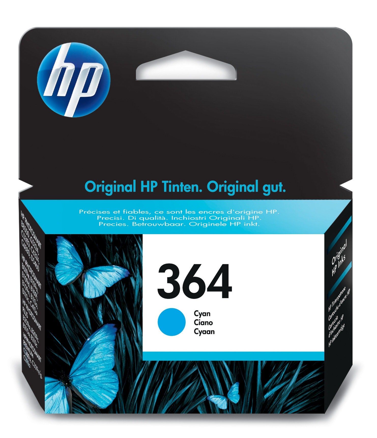 HP 364 Cyan Tintenpatrone (Original) – 300 Seiten – für DeskJet 3522/3524, Photosmart 5522/5524, B210c