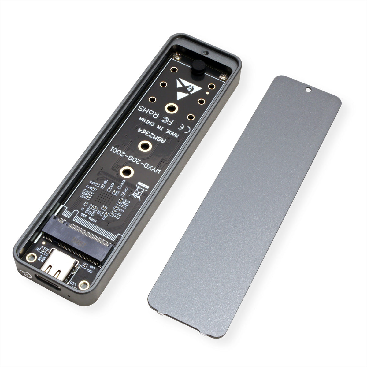 VALUE M.2 SSD-Gehäuse – 1-Bay, NVMe, USB 3.2 Gen 2x2, für M.2 2242/2260/2280