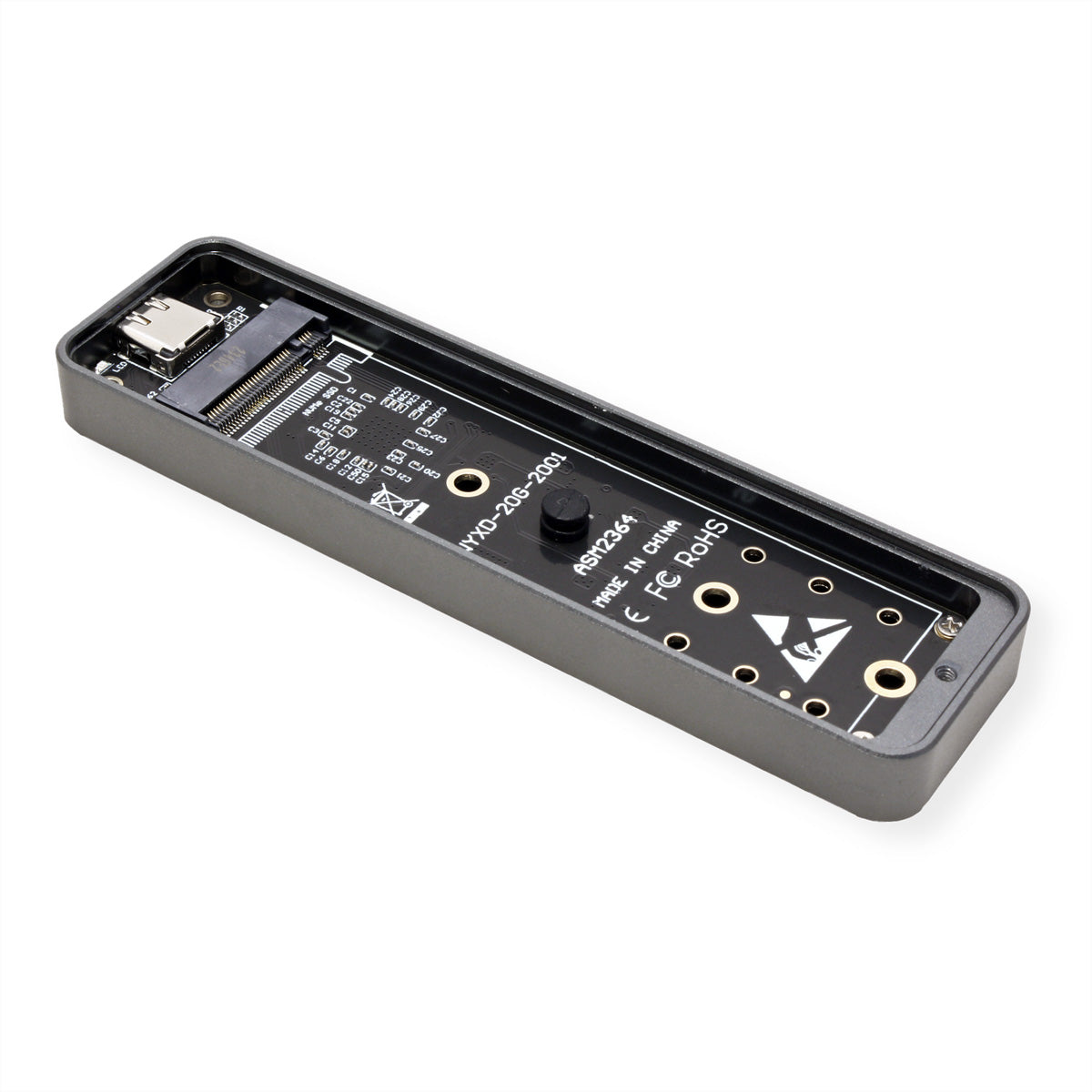 VALUE M.2 SSD-Gehäuse – 1-Bay, NVMe, USB 3.2 Gen 2x2, für M.2 2242/2260/2280