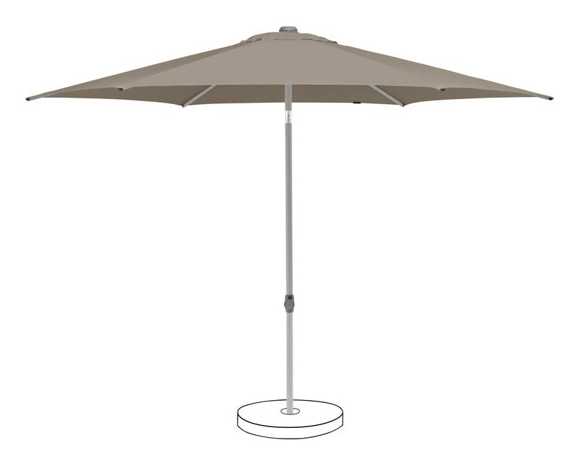 Suncomfort by Glatz Pop Up Terrassenschirm – Ø 30 cm – Graubraun – Höhenverstellbar, Neigbar