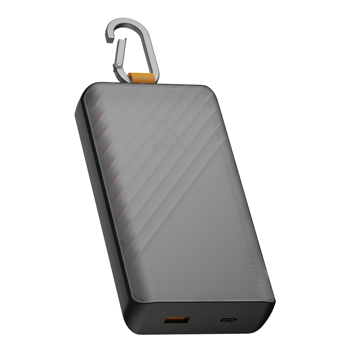 Xtorm Go2 Powerbank 10'000 mAh – 20 W PD, 1× USB-C, 1× USB-A, schwarz, für Samsung, iPhone