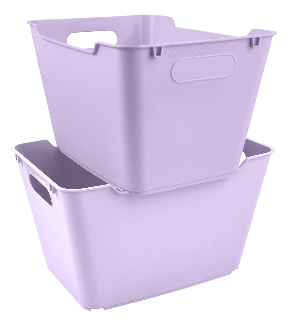 keeeper Aufbewahrungsbox 12 l ohne Deckel – Polypropylen – Violett – 235 × 200 × 355 mm