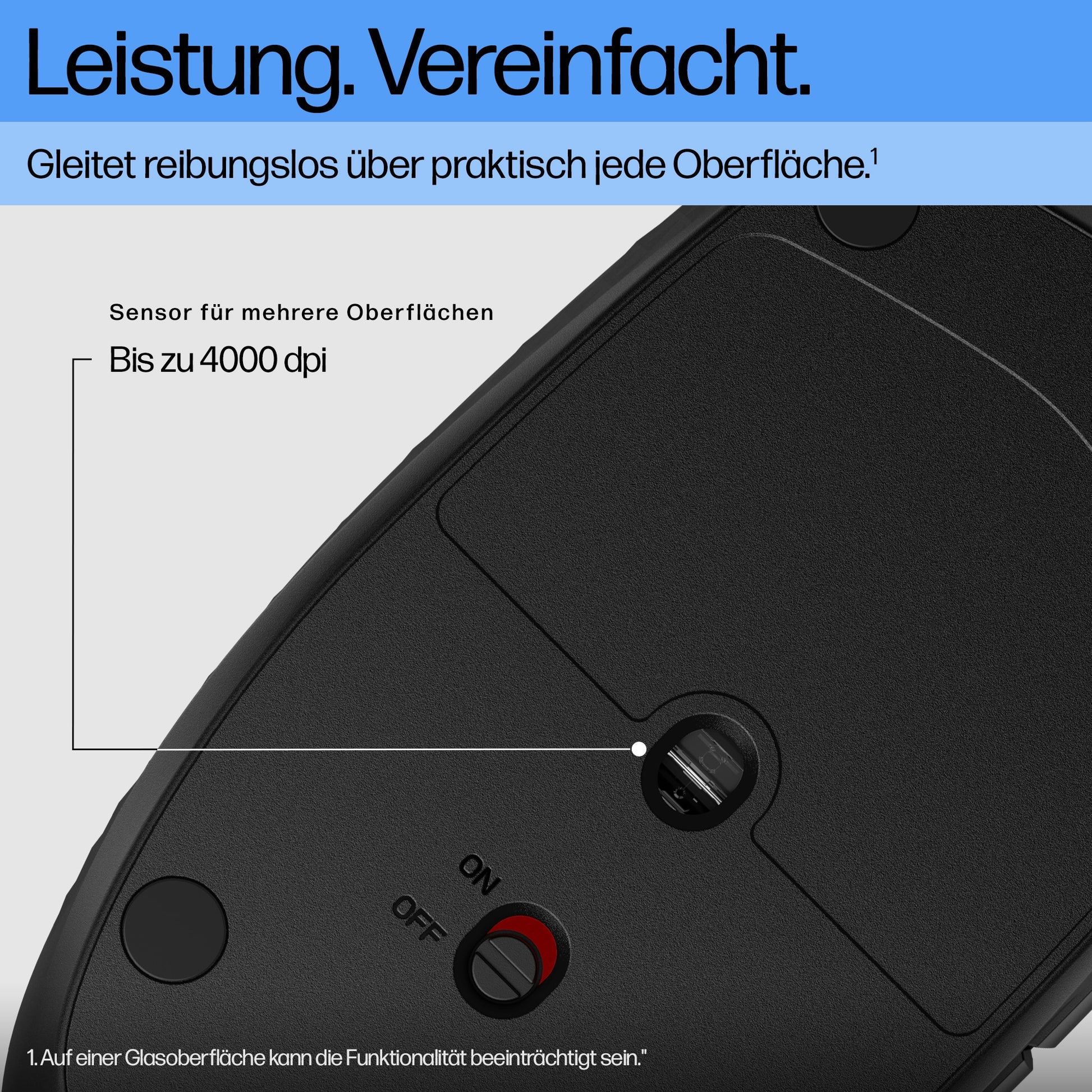 HP 420 – Maus – Kabellos (Bluetooth), 4000 DPI, beidhändig, Schwarz