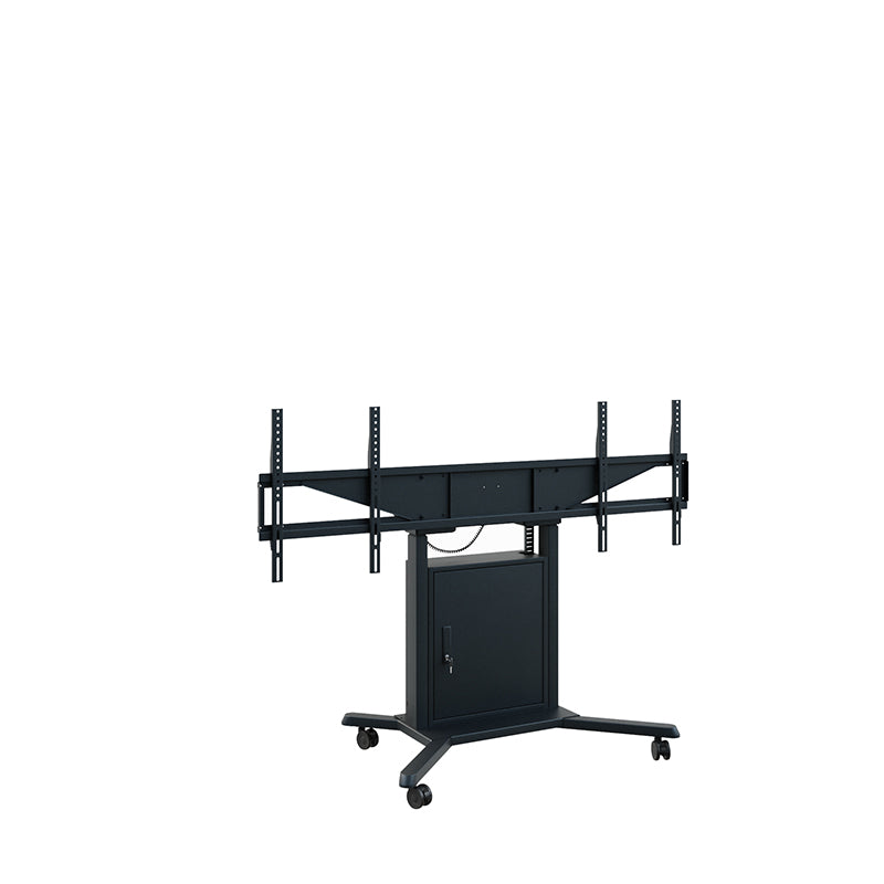 Hagor TV-Wagen – 46–65" – VESA 200×200–600×400 – bis 120 kg, motorisiert, mit Rollen, für 2 Displays