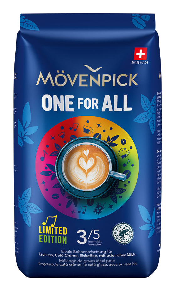 Mövenpick One for All – Bohnenkaffee – Espresso, Arabica/Robusta, Intensität 3, 1 kg