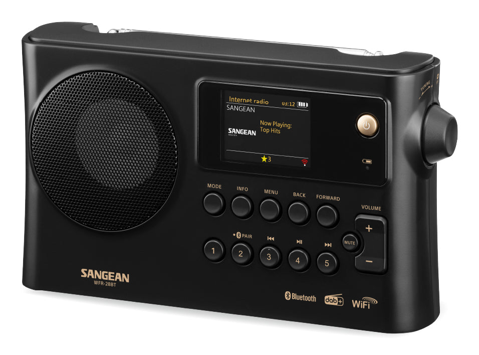 Sangean WFR-28BT – Internetradio, DAB+/UKW, Bluetooth, WLAN – Schwarz