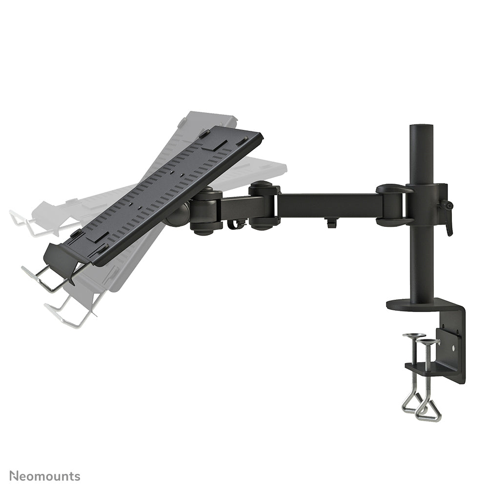 Neomounts Laptop-Arm – bis 22", VESA 100×100, Tragkraft 15 kg – Schwarz