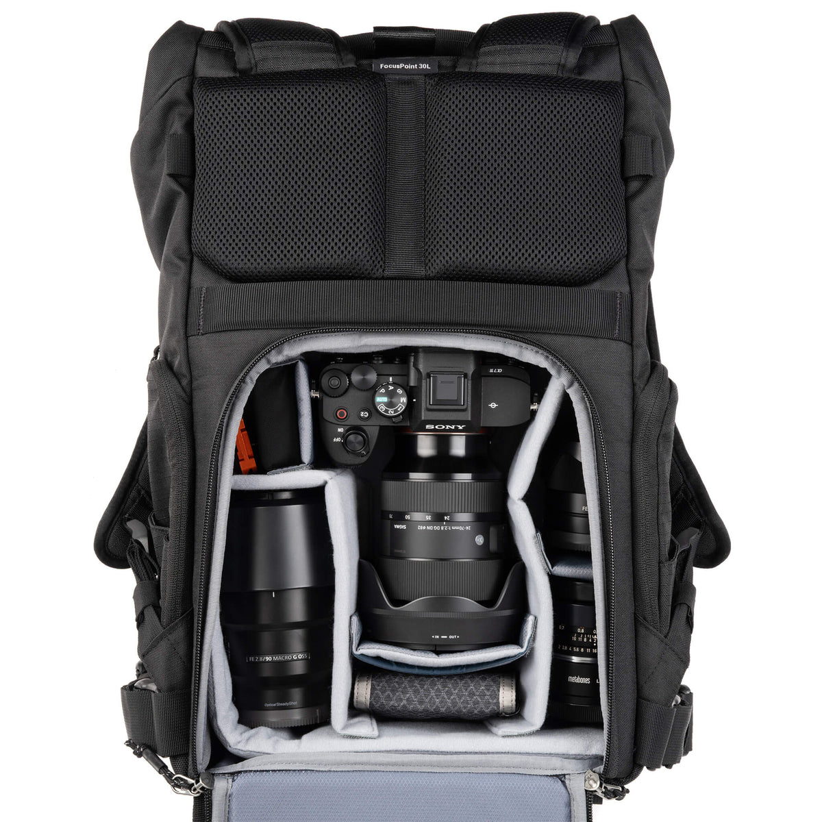 Think Tank FocusPoint Kamerarucksack – 31 l, Nylon/Polyester – für Notebooks bis 40,6 cm (16") – Schwarz