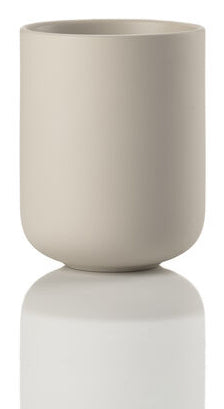 Zone Denmark Zahnbürstenhalter Sensu – 7,4×7,4×9,5 cm, Steingut, Sand