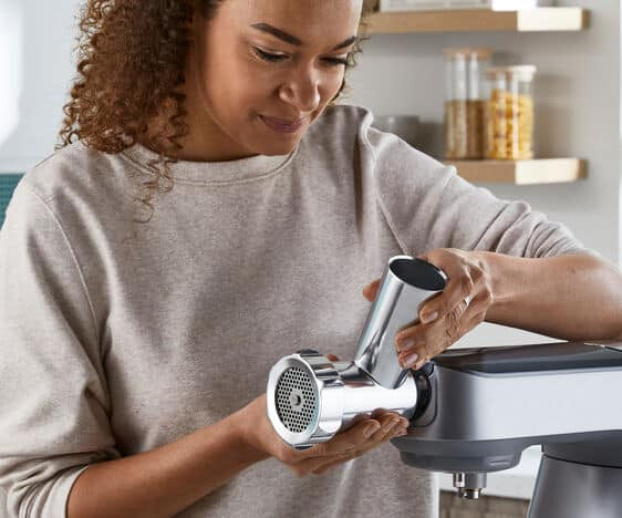 Kenwood Fleischwolf-Aufsatz KAX950ME – 25 × 16 × 25 cm, für Chef, z. B. Chef Sense XL, Chef Titanium, kMix