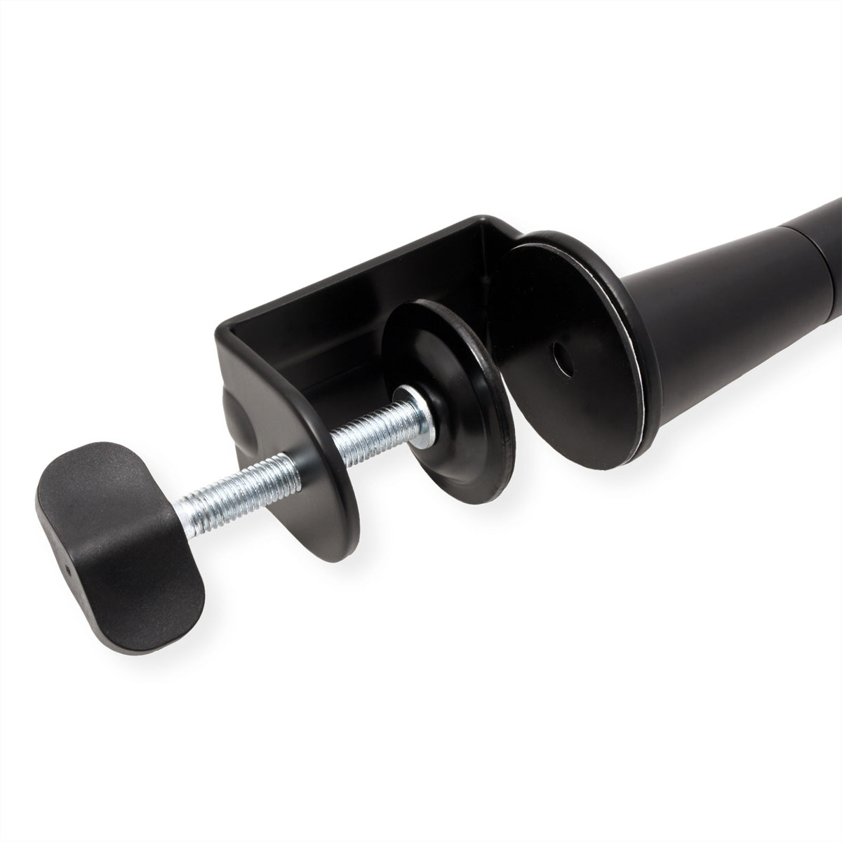 ROLINE Mikrofonständer (Auslegerarm) – Aluminium, Tragkraft 0,5 kg, Tischstärke 10–60 mm, Schwarz