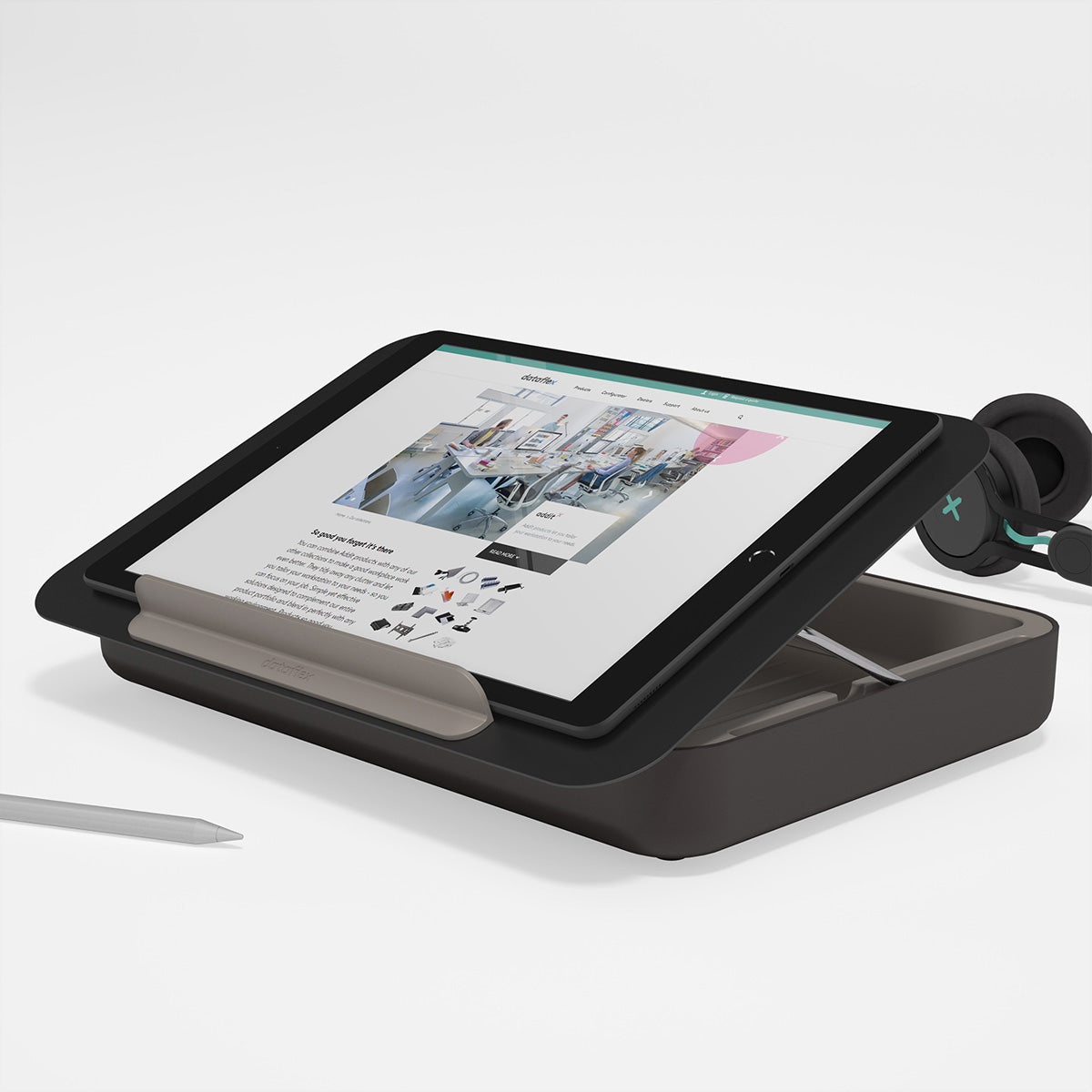 Dataflex Laptop-Ständer – für Notebooks bis 15" – höhenverstellbar, 6 kg Traglast – Schwarz