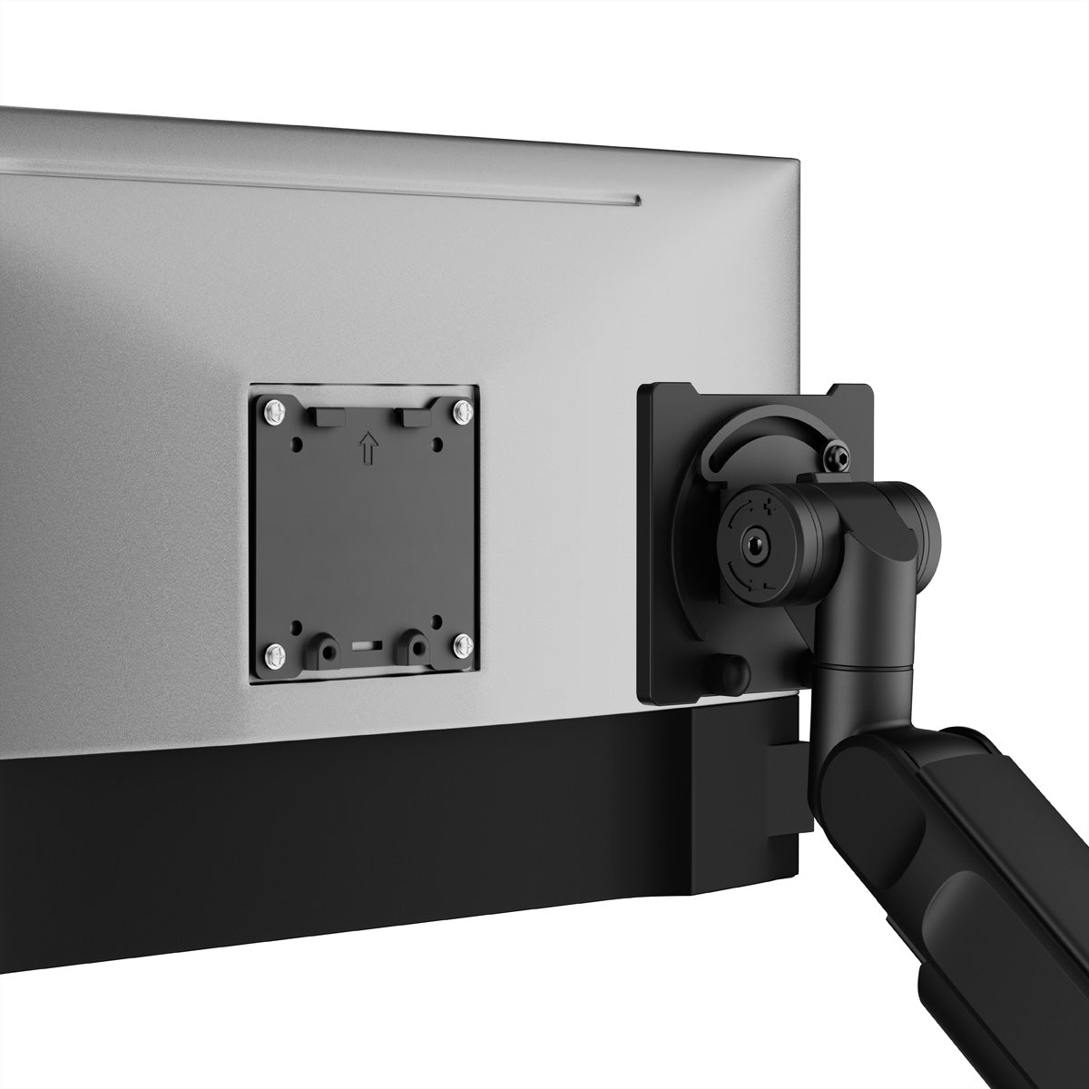 ROLINE Monitor-Wandhalterung – 1 Monitor – 24–57" – VESA 75×75/100×100 mm – bis 27 kg/Monitor – Gasfeder