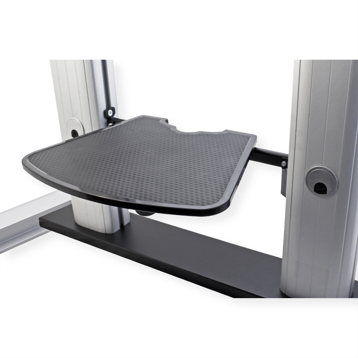 ROLINE TV-Wagen – 60–100" – VESA 200×200–1000×600 – bis 100 kg, Höhenverstellbar, mit Rollen – Silber