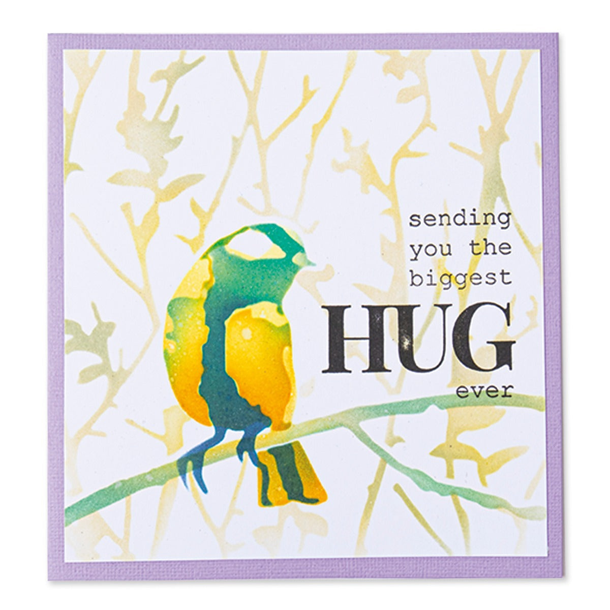 Sizzix Schablone – Vogel & Äste – 150 × 150 mm